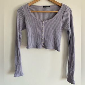 Brandy Melville lilac purple ribbed top